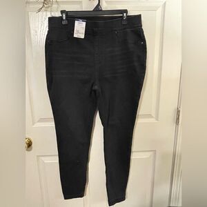 Black skinny high rise jeans 14w